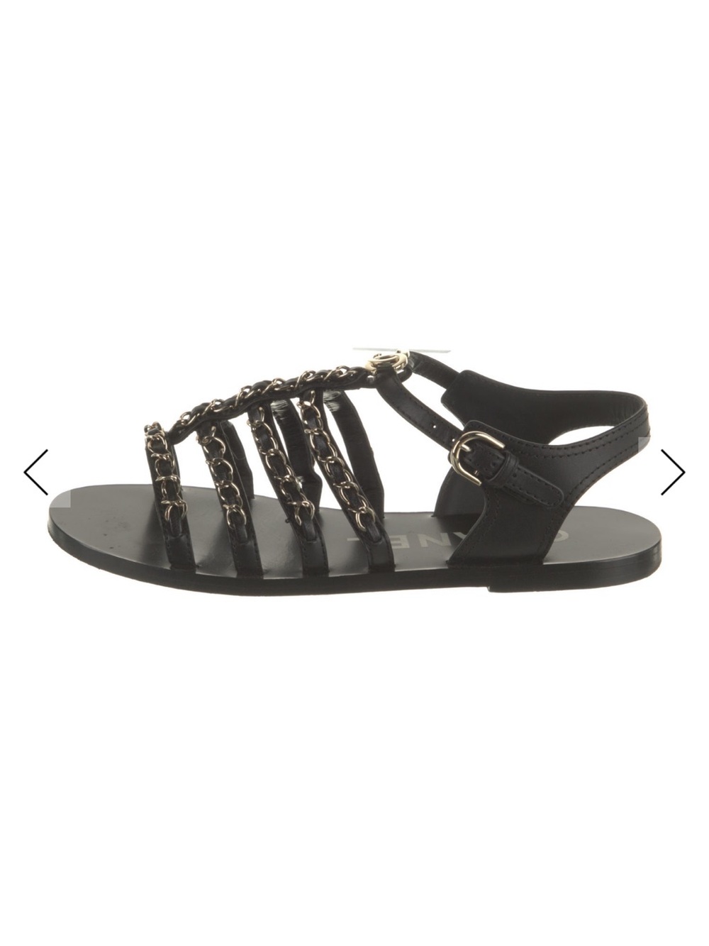 Chanel 2023 interlocking CCs Chain-Strap Sandals